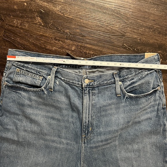 Madewell The Mom Blue Jeans Womens 36 High Rise 100% Cotton Plus size Capri - Picture 8 of 11